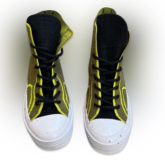 Converse Other - Converse High-Top Sneakers in Olive Green, Black and White